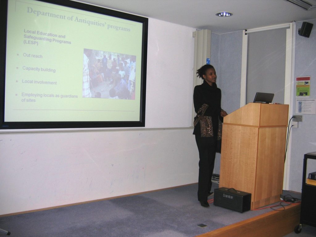 Sada Mire gives a public lecture at Cambridge University, 2008