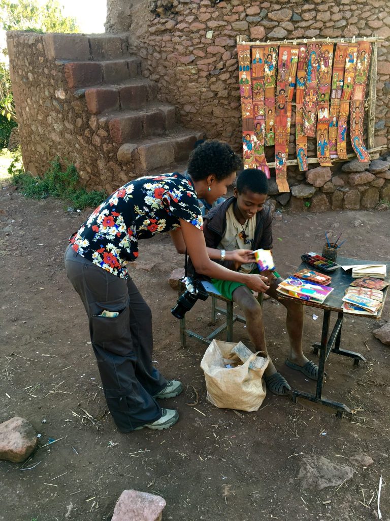 A little present for a young Ethiopian artist at Lalibela
