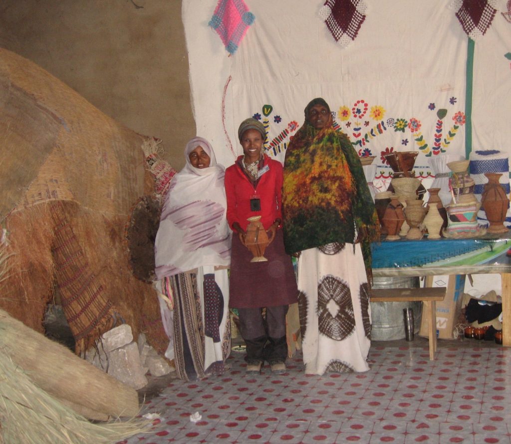 Sada Mire investigates cultural production of Sanaag region with local women leaders and cultural experts, Eerigaabo cultural centre, Somaliland, 2007.